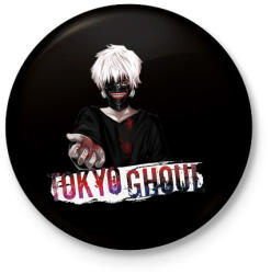 printfashion Tokyo Ghoul - Kitűző, hűtőmágnes - Fekete (3103253)