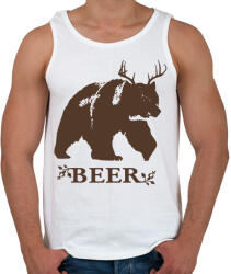 printfashion Beer Medve-szarvas - Férfi atléta - Fehér (4122791)
