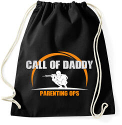 printfashion Call of Daddy apa vigyáz rád - Sportzsák, Tornazsák - Fekete (6086285)