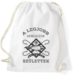 printfashion Horgász június - Sportzsák, Tornazsák - Fehér (5732781)