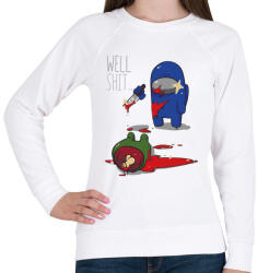 printfashion Among us - well shit - Női pulóver - Fehér (4221787)