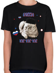 printfashion Cicc-cicc - Russia - Gyerek póló - Fekete (7583766)