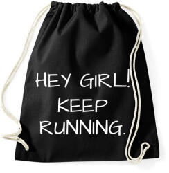 printfashion Hey girl, keep running - Sportzsák, Tornazsák - Fekete (2468657)