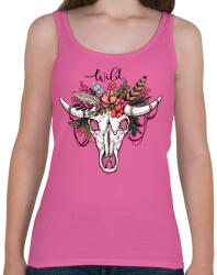 printfashion Wild Skull - Női atléta - Rózsaszín (390131)