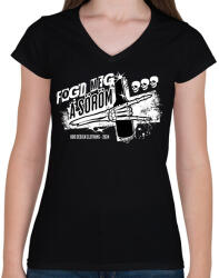 printfashion Fogd meg a söröm - Női V-nyakú póló - Fekete (16860374)
