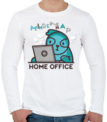 printfashion HOME OFFICE MINDEN NAP - Férfi hosszú ujjú póló - Fehér (4606725)
