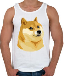 printfashion Shiba Inu kutyás mém - Férfi atléta - Fehér (14438629)