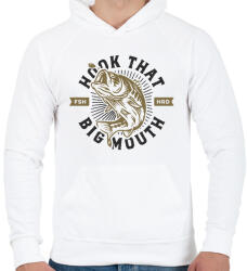 printfashion Hook that big mouth - Férfi kapucnis pulóver - Fehér (2461317)