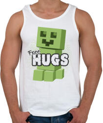 printfashion Minecraft ölelés - Férfi atléta - Fehér (876490)