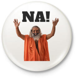 printfashion Na - Kitűző, hűtőmágnes - Fehér (10350191)