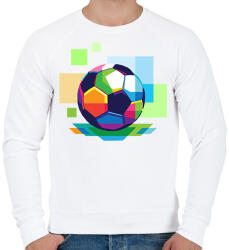 printfashion Foci labda - Férfi pulóver - Fehér (14841193)