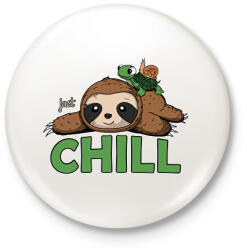 printfashion Just chill - Kitűző, hűtőmágnes - Fehér (13406072)