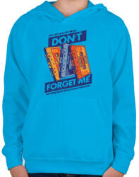 printfashion Édes emlék - Gyerek kapucnis pulóver - Azúrkék (120534)
