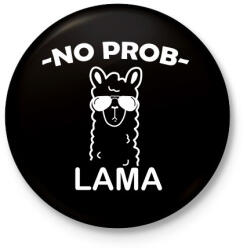 printfashion No problama - Kitűző, hűtőmágnes - Fekete (5027501)