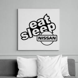 printfashion Eat Sleep Nissan - Vászonkép - Fehér (6630245)