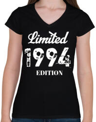 printfashion 1994 - Női V-nyakú póló - Fekete (4559725)