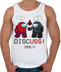 printfashion Among us - Discuss ! - Férfi atléta - Fehér (4521377)