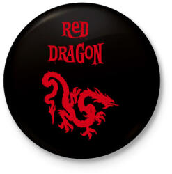 printfashion red dragon2 - Kitűző, hűtőmágnes - Fekete (3097220)