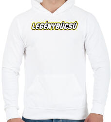 printfashion legenybucsu-lego - Férfi kapucnis pulóver - Fehér (878772)