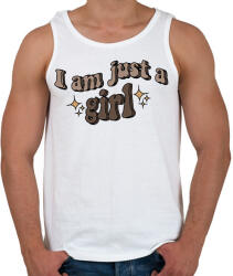printfashion I am just a girl - Férfi atléta - Fehér (16641378)