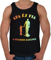 printfashion Apa és fia - Férfi atléta - Fekete (3930733)