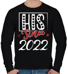 printfashion His - dátummal - Férfi pulóver - Fekete (11731010)
