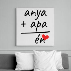 printfashion Anya + Apa = Én - Vászonkép - Fehér (6632553)