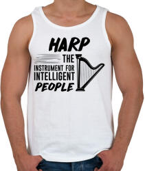 printfashion Intelligens emberek hangszere - Hárfa - Férfi atléta - Fehér (7639950)