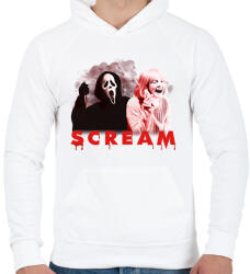 printfashion Scream - Férfi kapucnis pulóver - Fehér (16786073)