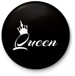 printfashion queen - Kitűző, hűtőmágnes - Fekete (12415357)