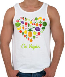 printfashion Vegán - Férfi atléta - Fehér (6538870)