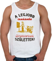 printfashion Tanárnő szülinapja április - Férfi atléta - Fehér (5745661)