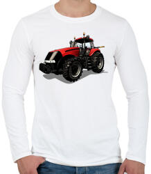 printfashion Traktor - Férfi hosszú ujjú póló - Fehér (15575049)