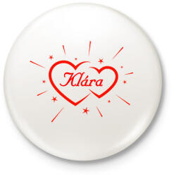 printfashion Klára - Kitűző, hűtőmágnes - Fehér (11955360)