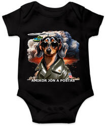 printfashion amikor jön a postás - TACSKÓ - Baba Body - Fekete (15217370)
