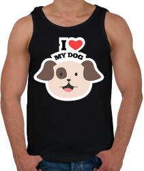 printfashion I love dags - Férfi atléta - Fekete (2536136)