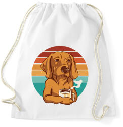 printfashion Kávézó labrador - Sportzsák, Tornazsák - Fehér (13677718)