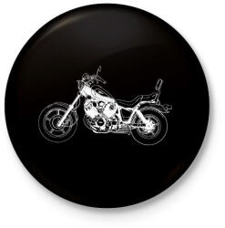 printfashion Yamaha Virago - Kitűző, hűtőmágnes - Fekete (6162886)