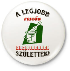 printfashion Festő szülinap december színes - Kitűző, hűtőmágnes - Fehér (5477750)