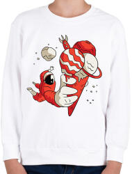 printfashion Űrhajós jégkrém - Gyerek pulóver - Fehér (6256117)