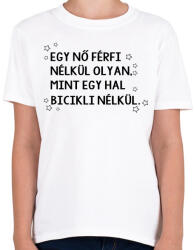 printfashion Szingli csajos - Gyerek póló - Fehér (4777899)