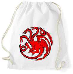 printfashion Targaryen címer - Sportzsák, Tornazsák - Fehér (435500)