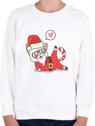 printfashion Santa Cat - Gyerek pulóver - Fehér (2044958)