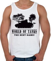 printfashion WORLD OF TANKS - Férfi atléta - Fehér (1755598)