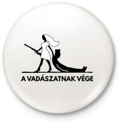 printfashion Vadászatnak vége - Kitűző, hűtőmágnes - Fehér (3089368)