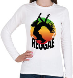printfashion Reggae gitáros - Női hosszú ujjú póló - Fehér (7662055)