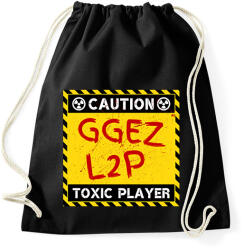 printfashion CAUTION - TOXIC PLAYER - Sportzsák, Tornazsák - Fekete (15858438)