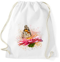 printfashion pillangó virágon - Sportzsák, Tornazsák - Fehér (1715776)