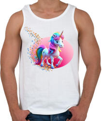 printfashion Egyszarvú - Férfi atléta - Fehér (14693956)