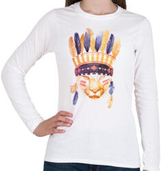 printfashion Big cheaf - Női hosszú ujjú póló - Fehér (216291)